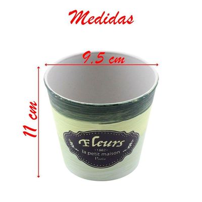 Kit 6 Mini Vasos De Planta Cachepot Estampados Decorados 11cm