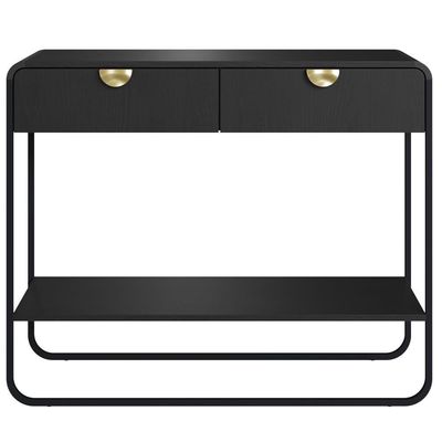 Aparador Organico 2 Gavetas 100 Cm 28066 Artesano Nero Preto