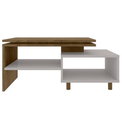 Mesa De Centro Para Sala Lima 90 Cm Bechara Off White Naturalle