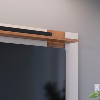 Painel Extensivel Tv 70 Polegadas 180 Cm Leme Colibri Off White Matte Freijo