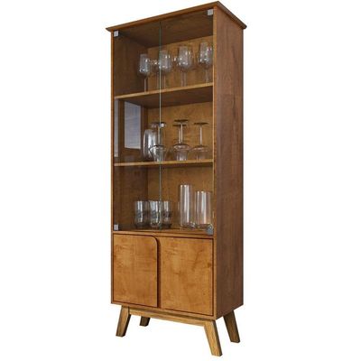 Cristaleira 4 Portas Madri 180x70 Cm Bechara Naturalle