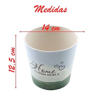 Kit 6 Mini Vasos De Planta Cachepot Estampados Decorados 12,5cm