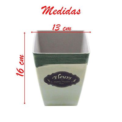 Kit 6 Mini Vasos De Planta Cachepot Estampados Decorados 16cm