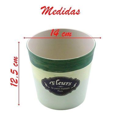 Kit 10 Mini Vasos De Planta Cachepot Estampados Decorados 12,5cm