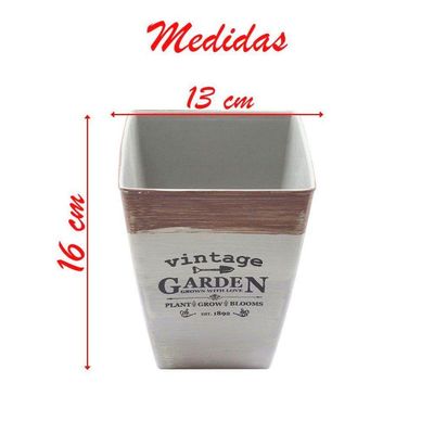 Kit 10 Mini Vasos De Planta Cachepot Estampados Decorados 16cm