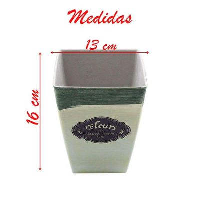 Kit 10 Mini Vasos De Planta Cachepot Estampados Decorados 16cm