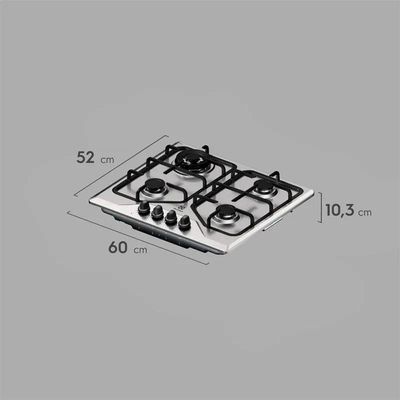 Cooktop 4 Bocas A Gás Electrolux Inox Experience KE4XC Bivolt