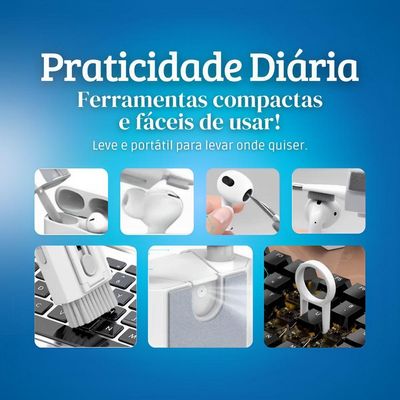 Kit Completo De Escovas De Limpeza Para Eletrônicos E Superfícies Manutenção