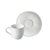 Conjunto De Xícara De Cafezinho Com Pires 06 Peças Orgânico New White Porto Brasil