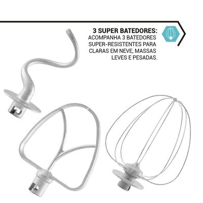 Batedeira Planetária Philco 775W 3 Batedores PBP770PI 220V