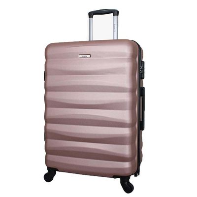 Conjunto De Malas Abs Yins 21089 Cadeado Embutido Rodas 360º 2pcs P-M Rosê