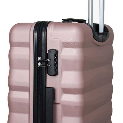 Conjunto De Malas Abs Yins 21089 Cadeado Embutido Rodas 360º 2pcs P-M Rosê