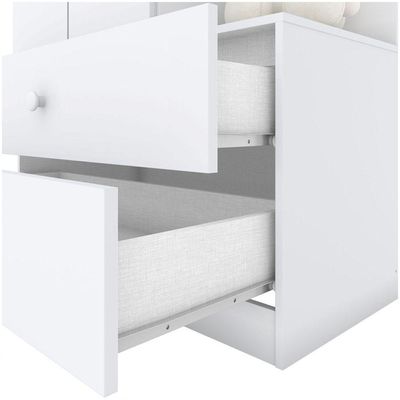 Guarda Roupa Infantil 02 Portas Labirinto Henn Branco