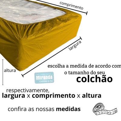Capa Protetora Impermeável Hospitalar P/ Colchão Lençol Elástico Solteiro 88x188x20cm - Amarela
