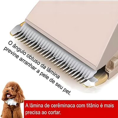 Máquina De Tosa Para Cães Com Pente Lixa E Cortador De Unhas