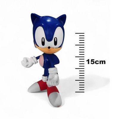 Sonic The Hedgehog Boneco 15cm Articulado Azul Colecionável