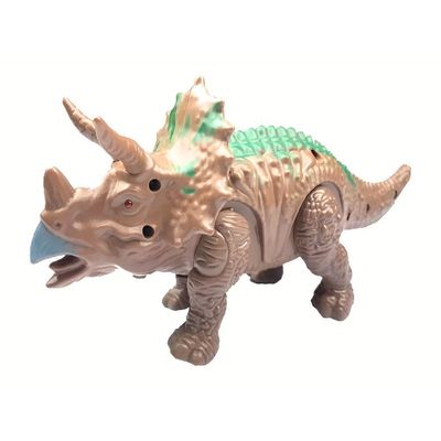 Brinquedo Dinossauro Triceratops Com Som E Luz Com Movimento 23cm