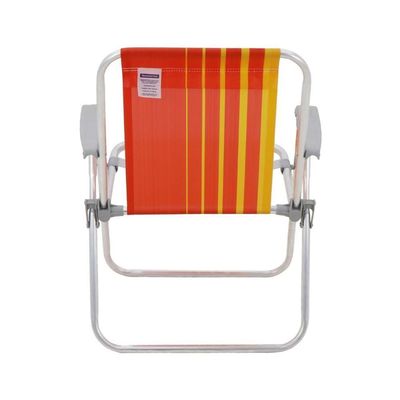 Kit 2 Cadeira De Praia Camping Alumínio Samoa Laranja Tramontina