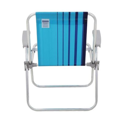 Kit 2 Cadeira De Praia Camping Alumínio Samoa Azul Tramontina