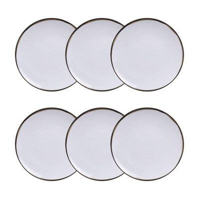 Conjunto 6 Pratos Sobremesa 19cm Canyon Porcelana Tramontina