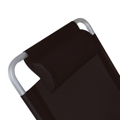 Cadeira Espreguiçadeira Dobrável Em Alumínio Cores Mor Preto