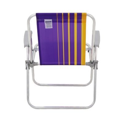 Kit 2 Cadeira De Praia Camping Alumínio Samoa Roxo Tramontina