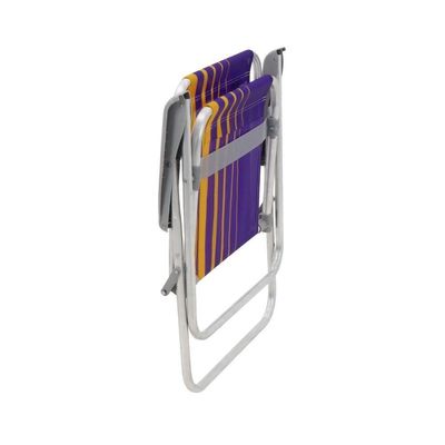 Kit 2 Cadeira De Praia Camping Alumínio Samoa Roxo Tramontina