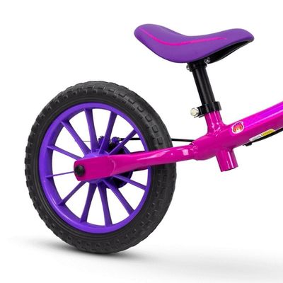 Bicicleta Equilíbrio Balance Sem Pedal Aro 12 Menina Nathor