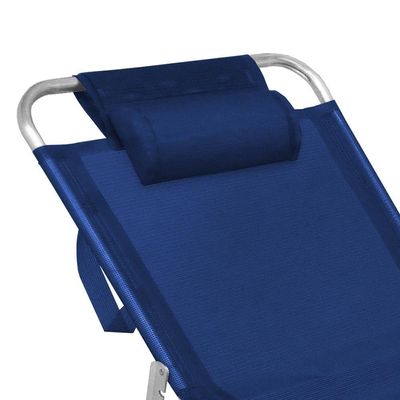 Cadeira Espreguiçadeira De Alumínio Master Cores Zaka Azul