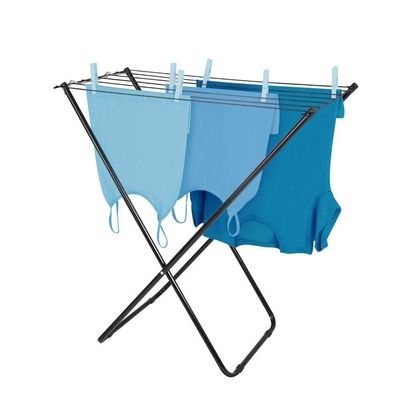 Kit 2 Varal De Chão Retrátil Slim Preto Mor
