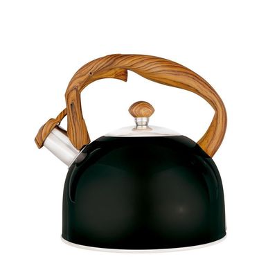 Chaleira Wood Em Inox 2,5 Litros Com Apito Mor Preto