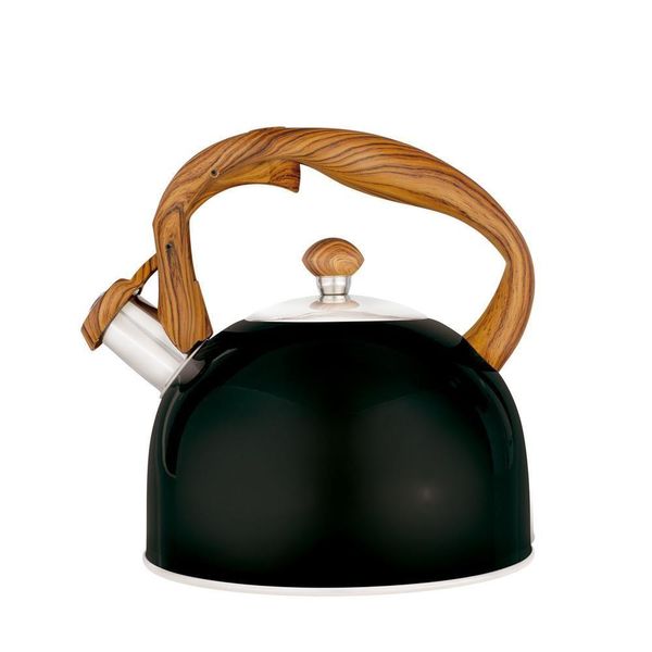 Chaleira Wood Em Inox 2,5 Litros Com Apito Mor Preto