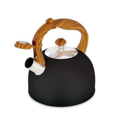 Chaleira Wood Em Inox 2,5 Litros Com Apito Mor Preto
