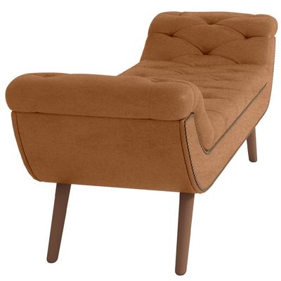 Puff Recamier Decorativo Com Tachas 195cm Santorini Couríssimo Whisky