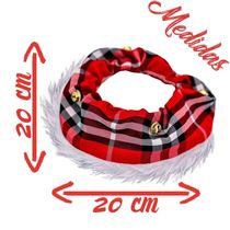 Roupinha Natalina Cachorro Porte Médio Gorro E Gola Xadrez