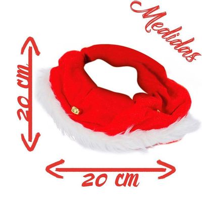 Roupinha Natalina Cachorro Porte Médio Gorro E Gola Vermelho