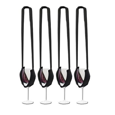 Kit 4 Porta Taça Para Pescoço C/ Alça Portátil Festas Evento