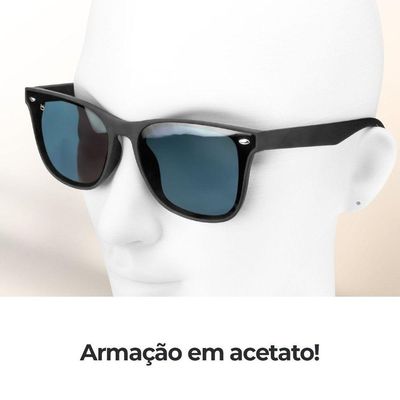 Relogio Digital Prova Dagua + Caixa + Oculos Sol Proteção Uv Esportivo Preto Original Alarme Data