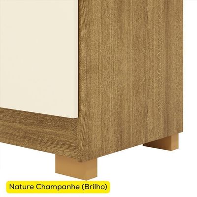Guarda Roupa Casal 6 Portas 2 Gavetas 218 Cm 10037 Vlr Nature Champanhe