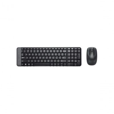 Combo Teclado E Mouse Wireless Logitech Mk220 Usb Preto...