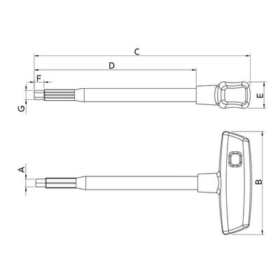 Chave Hexagonal Com Cabo T Isolada Iec 8 Mm Tramontina Pro Tramontina