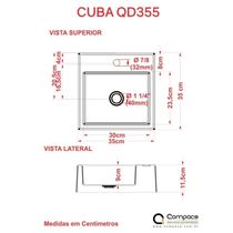 Conjunto Bancada C-cuba Q355 E Prateleira Metrópole 605 Preto ônix Snow