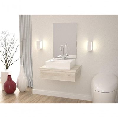 Conjunto Bancada C-cuba Q39 E Espelheira Metrópole 601 Preto ônix Snow