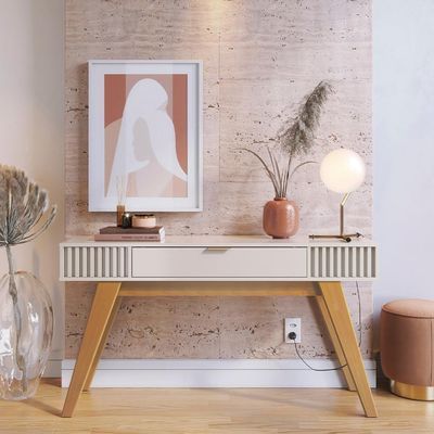 Aparador Para Sala 1 Gaveta 136 Cm Riviera Colibri Off White Freijo