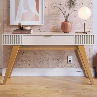 Aparador Para Sala 1 Gaveta 136 Cm Riviera Colibri Off White Freijo
