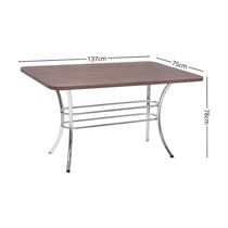 Mesa De Jantar Retangular 137cm 6 Lugares Multimóveis Cr50144 Nogueira Nogueira