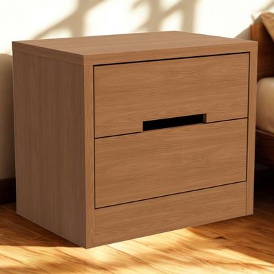 Mesa De Cabeceira 2 Gavetas 54 Cm S822 Kappesberg Canela