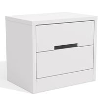 Mesa De Cabeceira 2 Gavetas 54 Cm S822 Kappesberg Branco