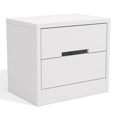 Mesa De Cabeceira 2 Gavetas 54 Cm S822 Kappesberg Branco