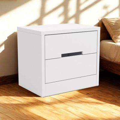 Mesa De Cabeceira 2 Gavetas 54 Cm S822 Kappesberg Branco